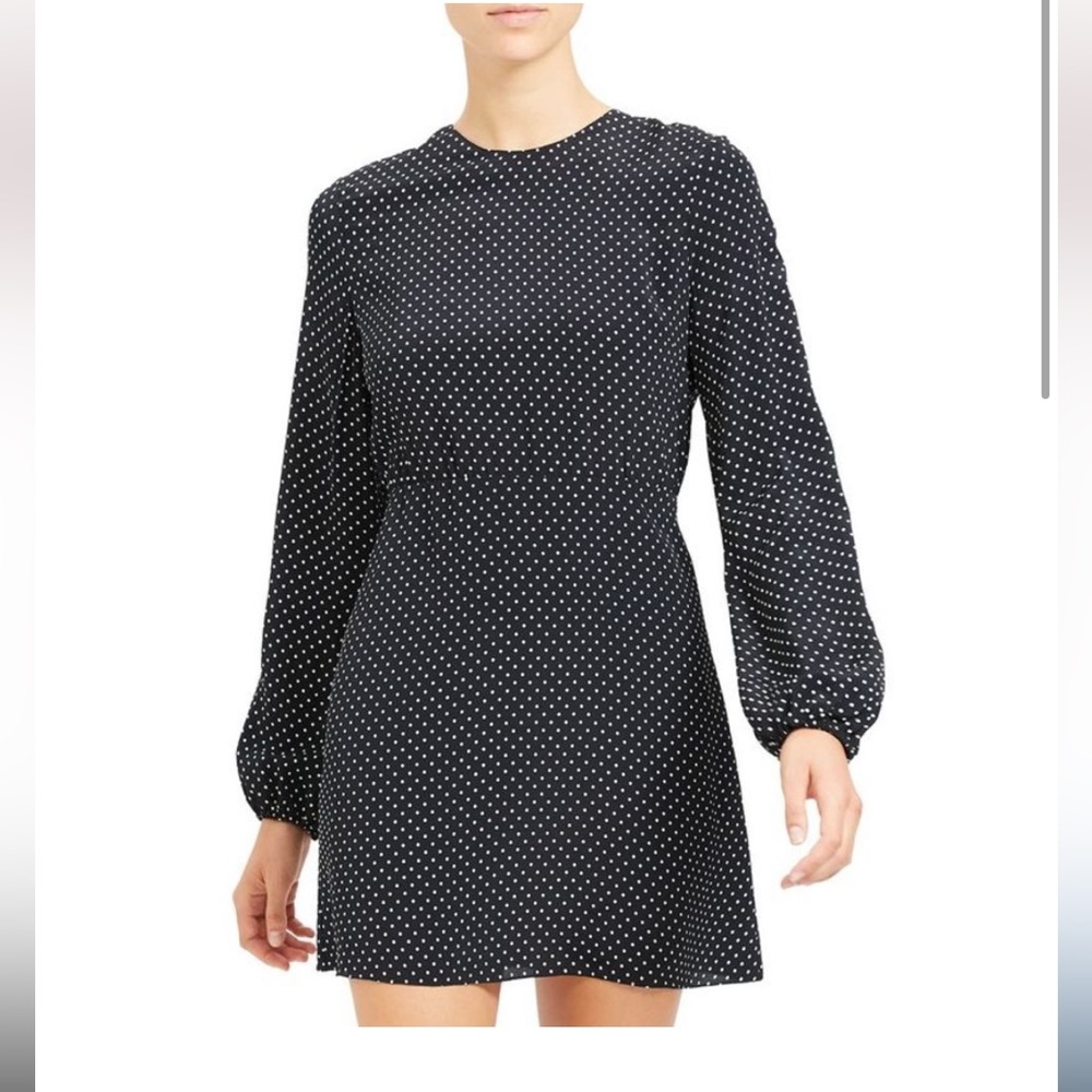theory Polka Dot long Sleeve dress. Dry cleaned. Worn once.